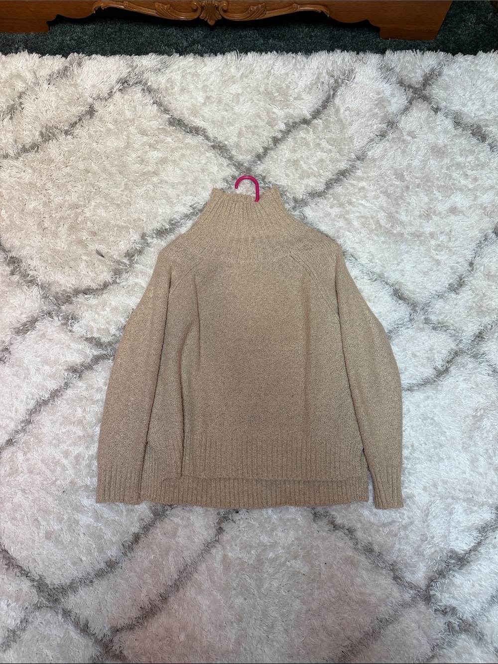 Gilli Women's Tan High-Neck Turtleneck Sweater
